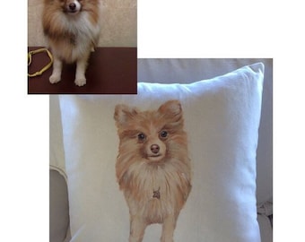 Custom pillow, Pet Portrait Pillow, Pet Pillow, Dog Portrait, gifts for dog lovers, dog lover, dog pillow, dog painting, dog portrait, cat