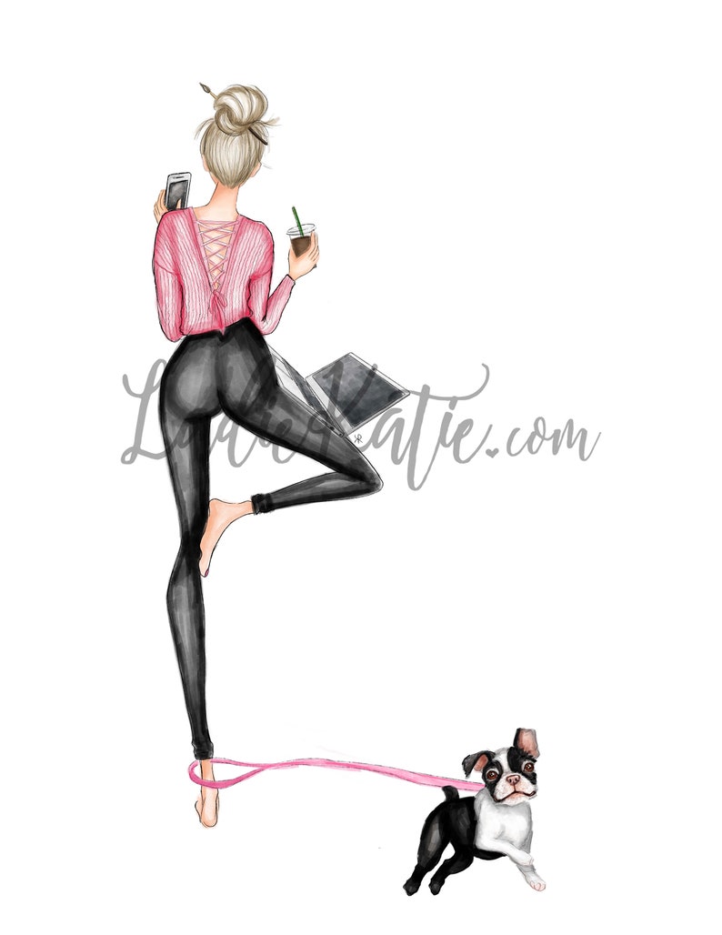 Dog mom, dog lover illustration, dog lover art, maltese, dog illustration, yogi illustration, yogi art, yoga art, yoga illustration image 8