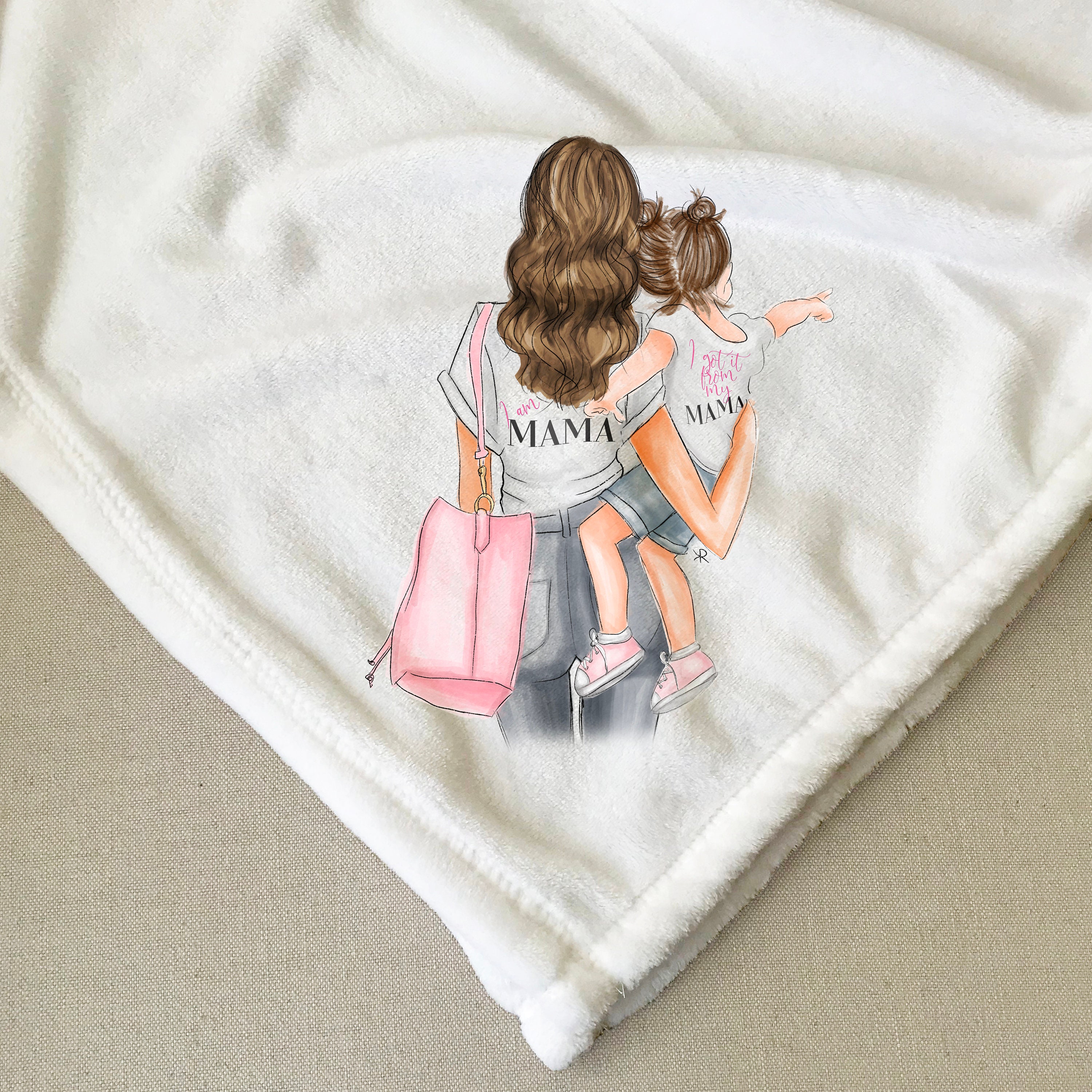 Custom printed blanket family blanket fluffy blanket plush Etsy