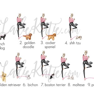 Dog mom, dog lover illustration, dog lover art, maltese, dog illustration, yogi illustration, yogi art, yoga art, yoga illustration image 10