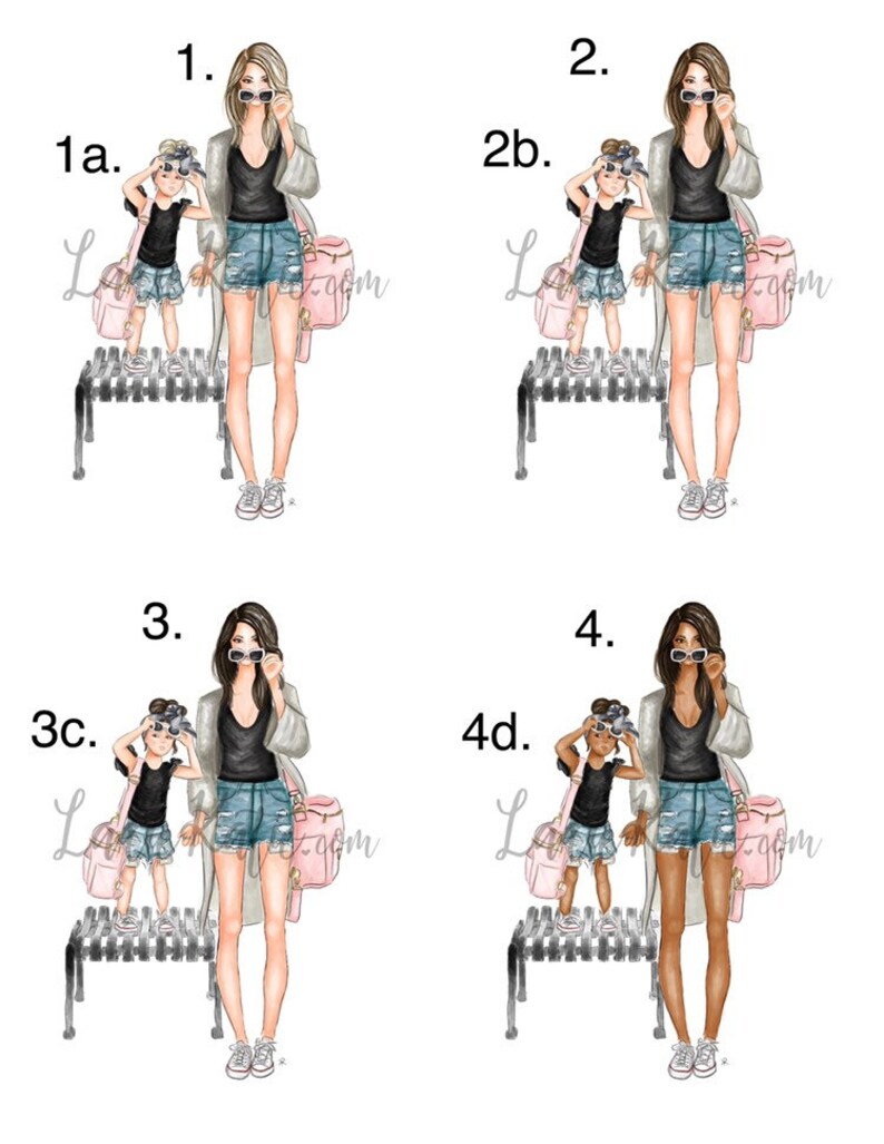mommy and me art, girls room, girly art, girly print, little girl, mom print, mini me, girls room, girly decor, mother daughter art image 5