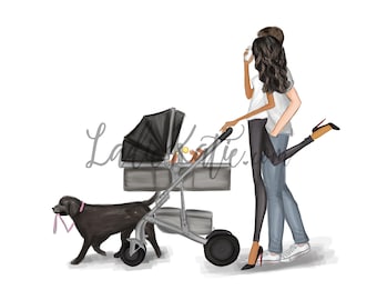 art familial, nouvelle maman, nouveau papa, maman et moi, chambre de filles, impression girly, petite fille, art de maman, mini-moi, chambre de filles, art de fille de mère