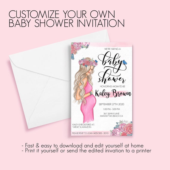 Baby shower customized sale invitations