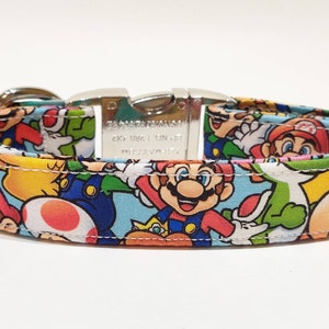 Mario smash video game unisex dog collar - "Smashing Fun"