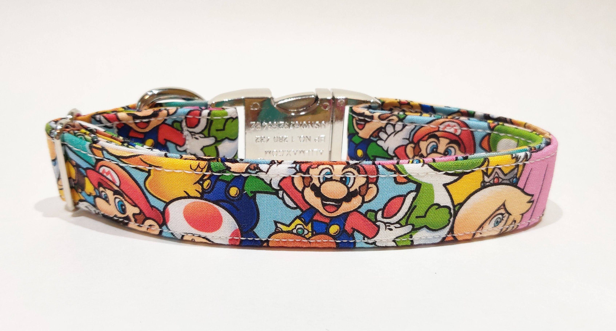 Mario smash video game unisex dog collar - "Smashing Fun"