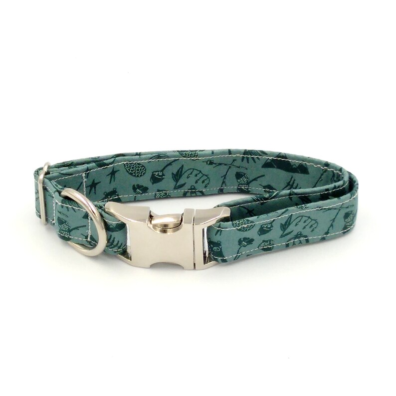 forest green dog collar