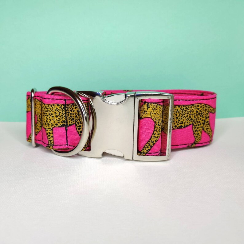 Cheetah Print Pink Chic Dog Collar on THE Prowl Etsy