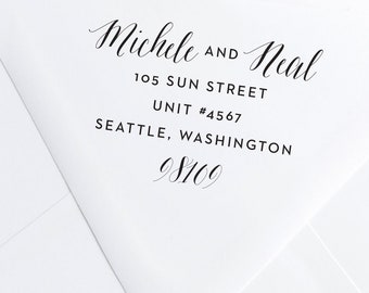 Mixed Calligraphy Address Stamp