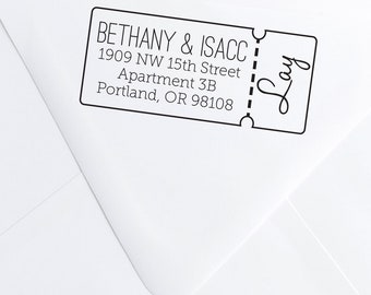 Concert Ticket Address Stamp