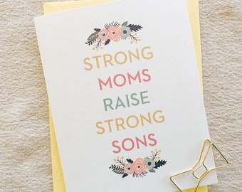 PRINTABLE // Strong Mother's Day Card - Son