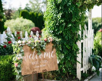 Wooden Wedding Welcome Sign