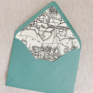 Vintage Seattle Map A7 Envelope Liners (Pack of 10)