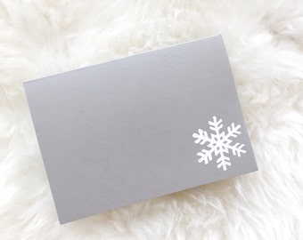 Snowflake Place Cards // Set of 12