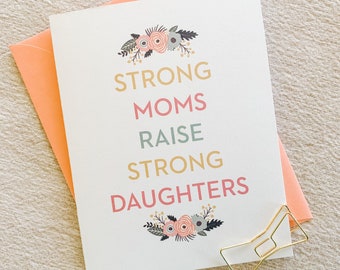 Raising STRONG Daughters Mothers Day Card