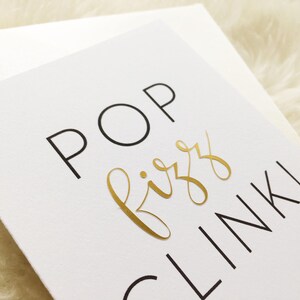 Pop Fizz Clink card + envelope