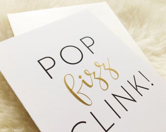 Pop Fizz Clink card + envelope