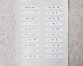 Save the Date Banner Stickers (Set of 60)