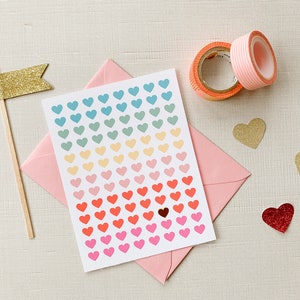 PRINTABLE CARD Valentine's Day Hearts Size A2 image 2