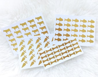 Place/Escort Card Meal Indicator Stickers (sets of 20)
