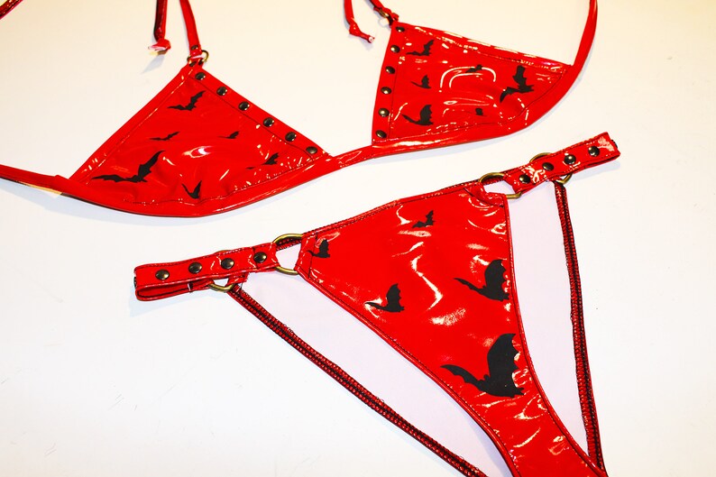 High Shiny Vinyl Bikini Occultfashion Occultwear Etsy