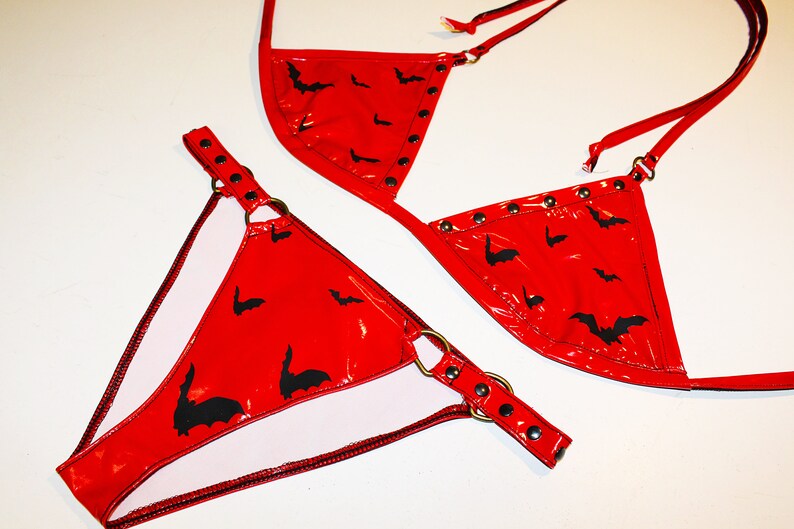 High Shiny Vinyl Bikini Occultfashion Occultwear Etsy