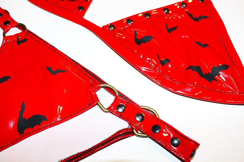 High Shiny Vinyl Bikini Occultfashion Occultwear Etsy