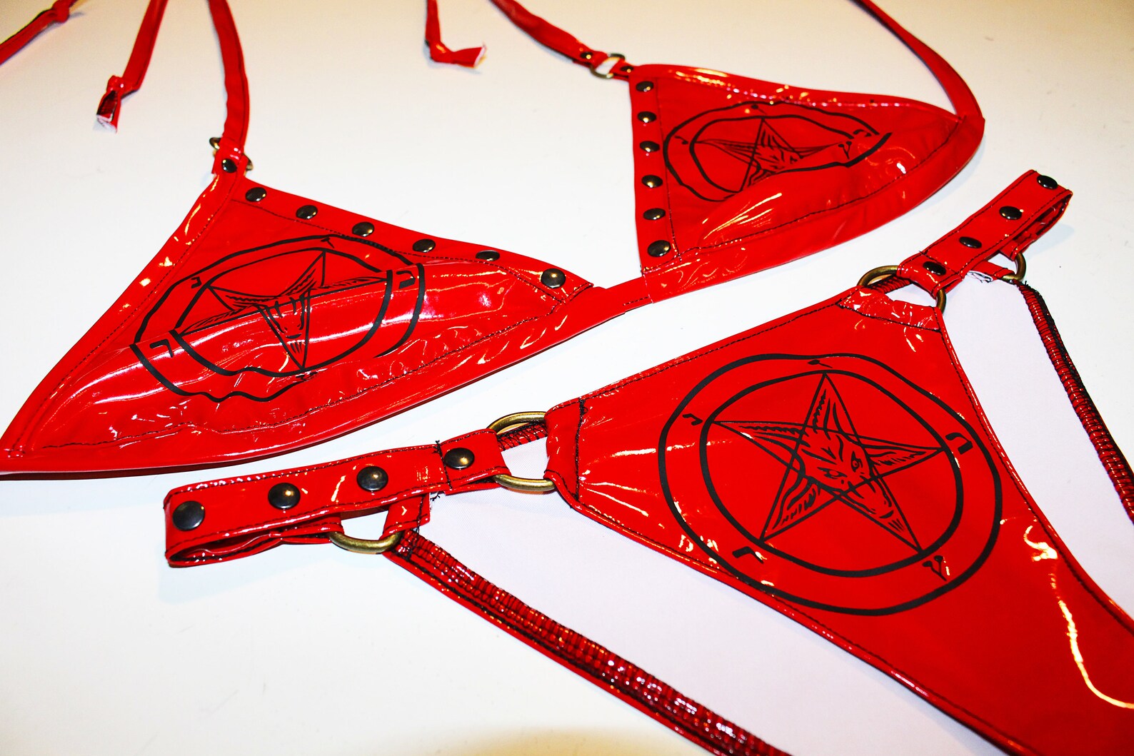 High Shiny Vinyl Bikini Occultfashion Occultwear Etsy