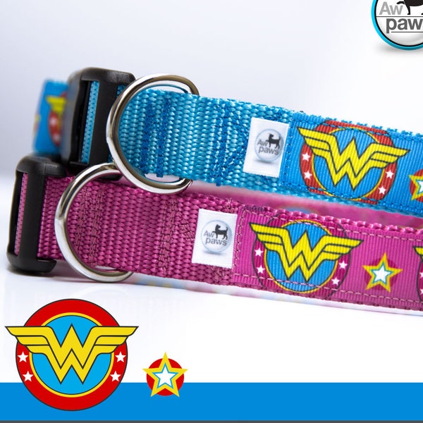 Wonder Woman Dog Collar