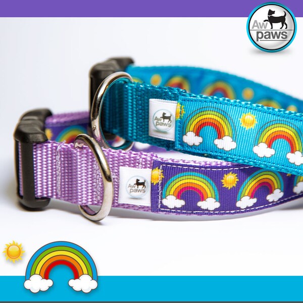 Rainbow Dog Collar Etsy