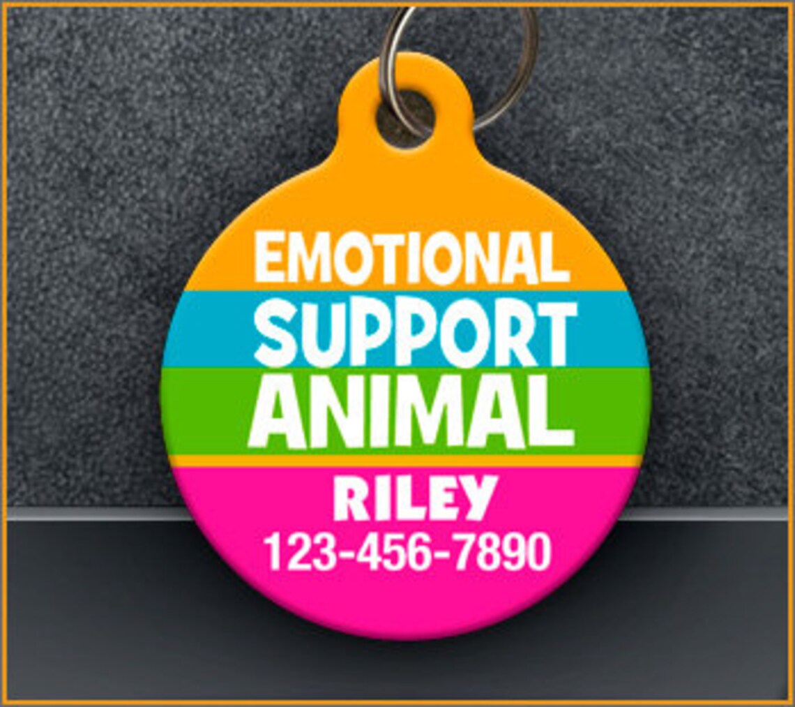 Emotional Support Animal PET ID TAGS Etsy UK