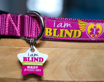 Blind Alert ID Tag & Dog Collar