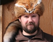 希少 グランジ　SPIRITHOODS　RED FOX ファーマフラー　帽子 マフラー帽子うさぎ耳 ファー帽子ボア帽子[品番：AGCW0006066