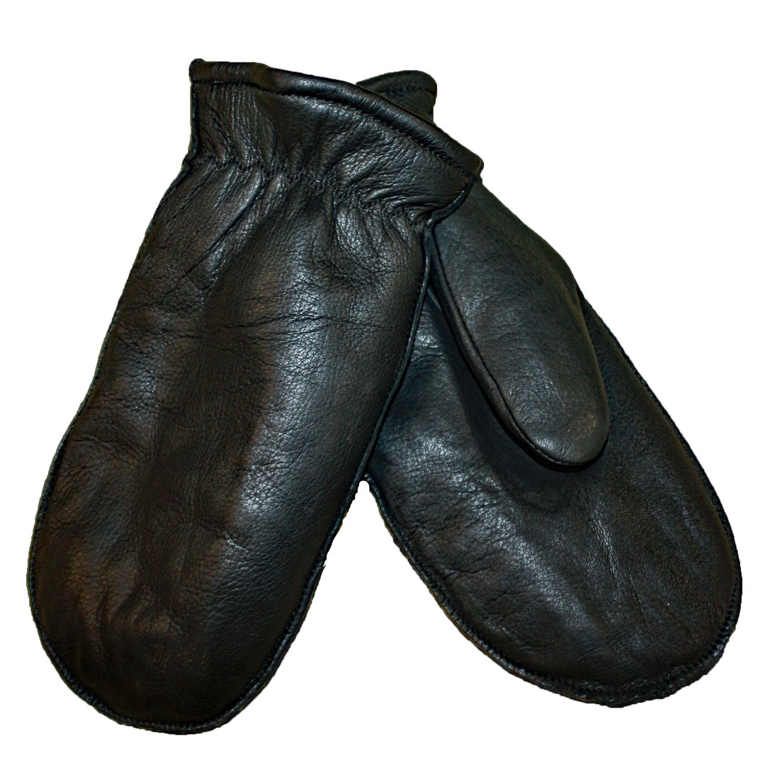 Men's & Women's Buckskin Chopper Mittens Black Etsy