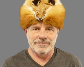 Russian Imported Red Fox Davy Crockett Style Fur Hat Hts1770r