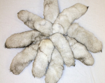 Blue Fox Tails Natural Color Tail and/or Tail Keychains fxx1720