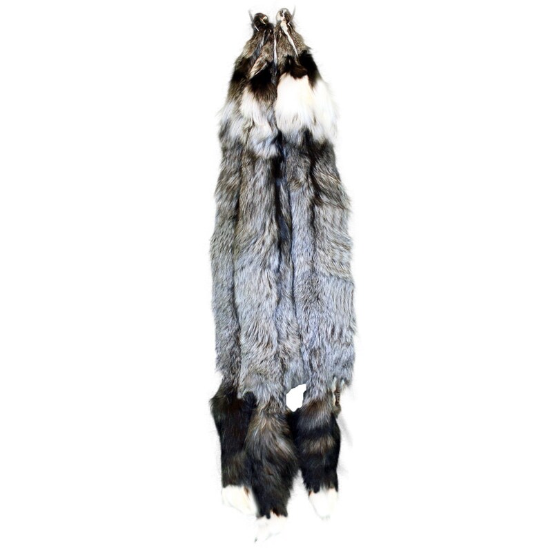 Glacier Wear Platinum Cross Fox Pelt Hide Fur Medium Dark | Etsy