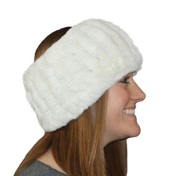 Glacier Wear Rex Rabbit Fur Headbands Neck Warmers Collars  display picture 3