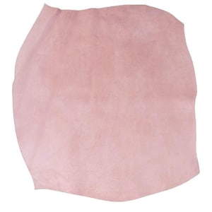 May include: A piece of pink leather, showing the natural grain and texture of the material.