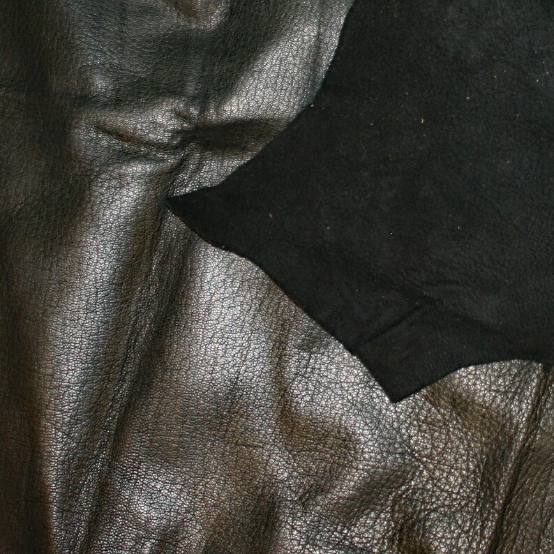 Glacier Wear Pre-Cut Leather Buckskin Hide Black lth3003