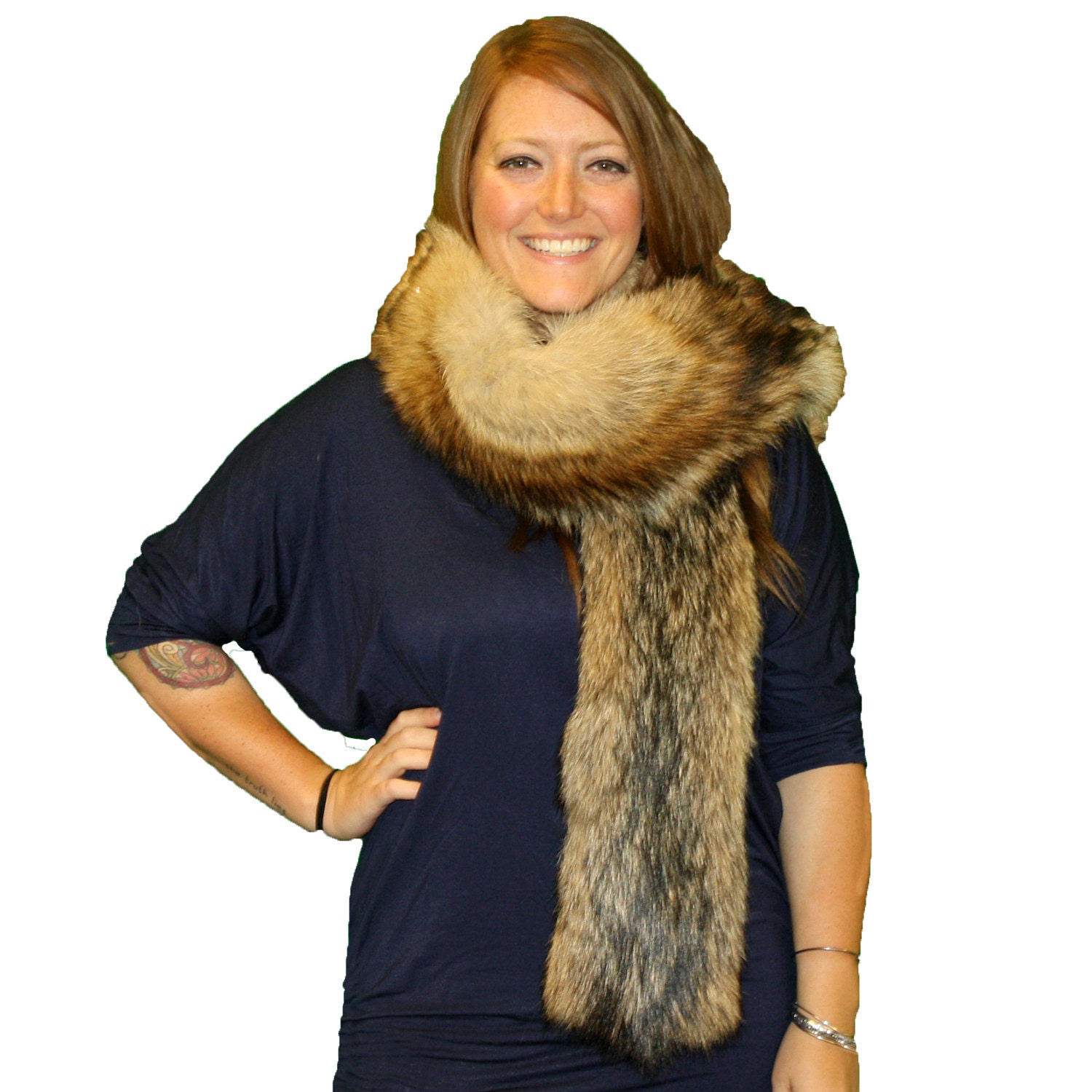 Glacier Wear North Eastern Coyote Fur Scarf CDK- Cty1200dk - Etsy