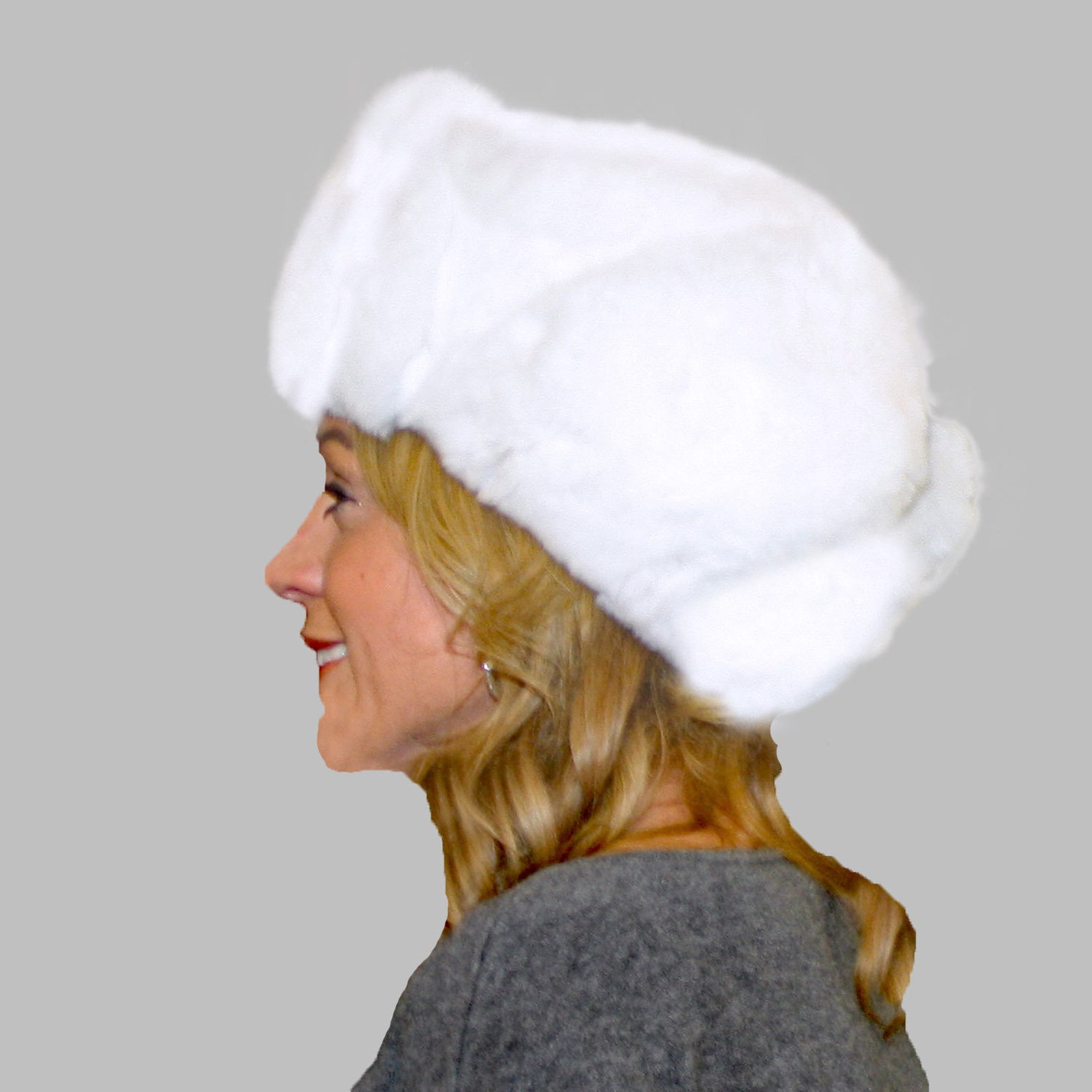 Glacier Wear White Rex Rabbit Fur Russian Trooper Hat - Etsy