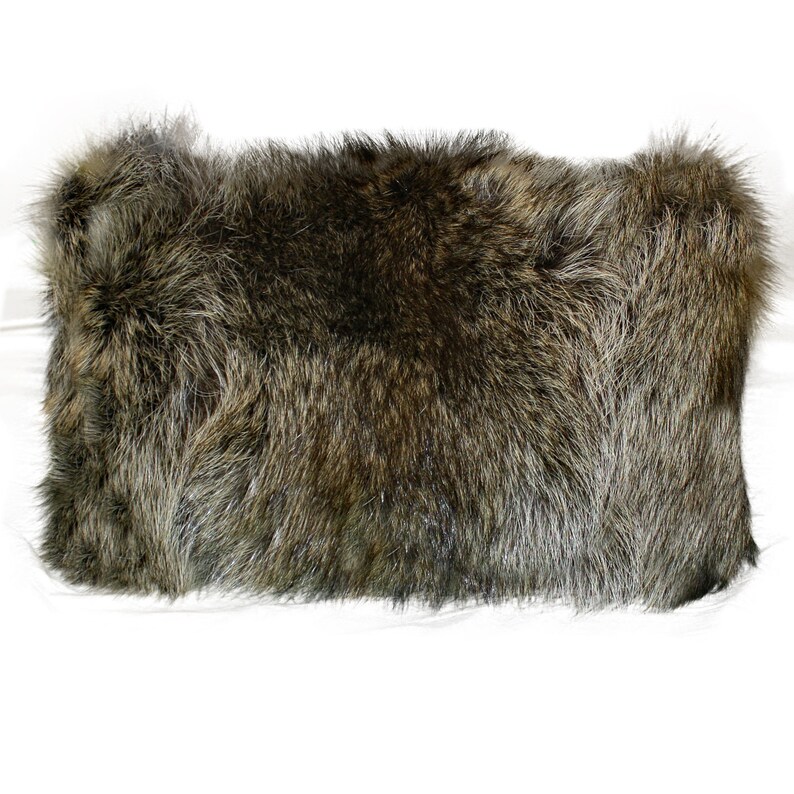 Glacier Wear Natural Raccoon Fur Pillow Plw1117 - Etsy