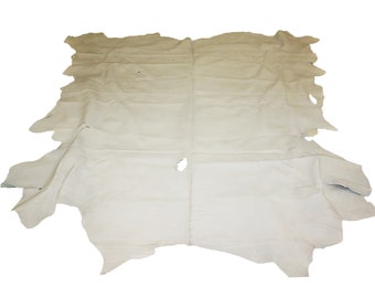 Glacier Wear Cow Leather Buckskin Hide Eggshell White lth1119