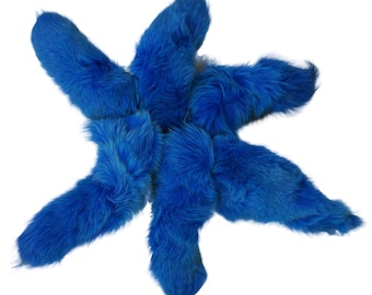 Glacier Wear Blue Fox Tail or Keychain - Dyed Blue (fxx1772)