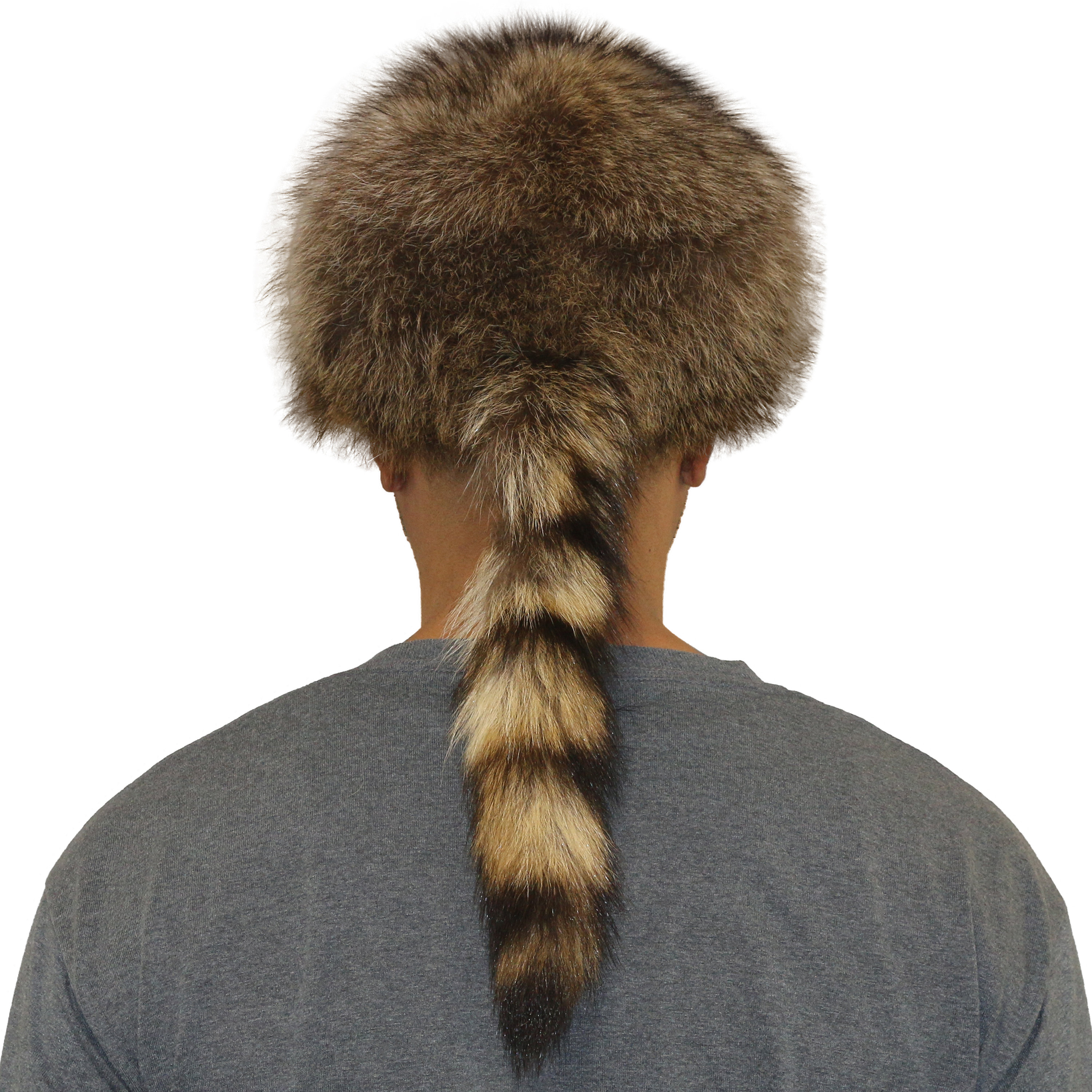 Raccoon Davy Crockett Style Fur Hat 