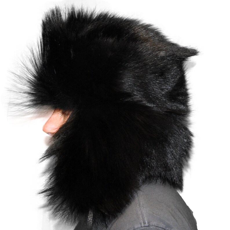 Glacier Wear Coyote Fur Russian Trooper Hat Dyed Black - Etsy