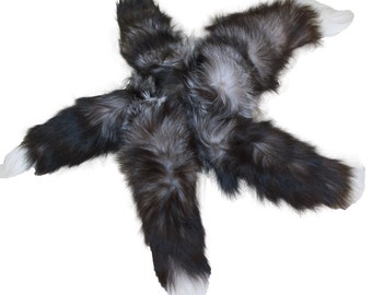 Glacier Wear Silver Fox Tail and/or Tail Keychain fxx1621