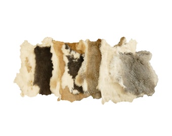 Glacier Wear Assorted Natural Color Rabbit Pelt rbt1087