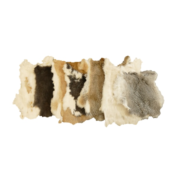 Glacier Wear Assorted Natural Color Rabbit Pelt rbt1087