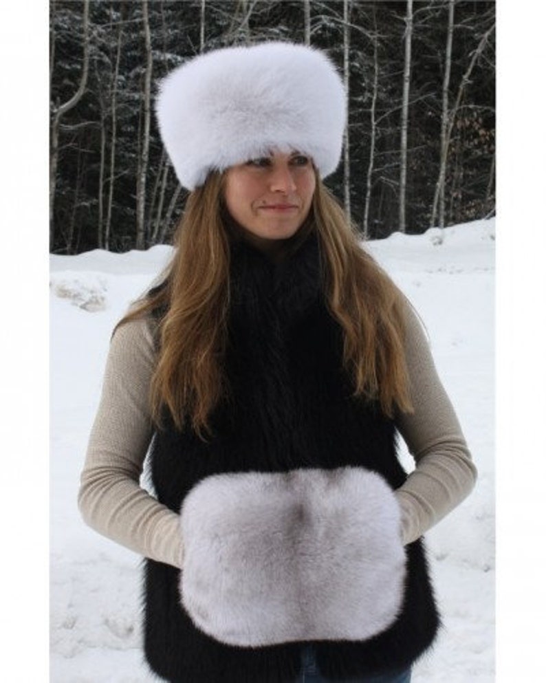 Glacier Wear Blue Fox Fur Hand Muff Fxx1200bf Etsy